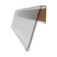 10cm Zelfklevende Prijsrails (39mm) met 16 Graden Leeshoek / Scanrails / Scannerprofiel / Etikethouder / Data Strip - Transparant - Hoogte 39mm