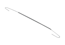 100 stuks - C-Haak - Aluminium - Zilver - 20cm tot 150cm - Type CH-5