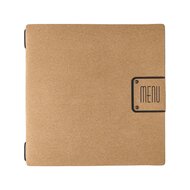 Menumap / Menukaart Mappen - Type: ECOMENU - Lichtbruin - Vierkant