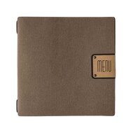 Menumap / Menukaart Mappen - Type: ECOMENU - Donkerbruin - Vierkant
