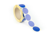 Donkerblauwe Kleefrondjes / Ronde label stickers / Markeringspunten / Stickerdots - Rol van 1000 stuks