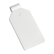 100 stuks - Witte Prijslabel / Scanvaantje / Pendelclip / Prijskaarthouder - 25 x 38 mm - type: PCL-38W