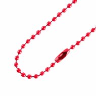 100 stuks  - Kogelketting met sluiting - 10 cm - Kogeldiameter 2,4 mm - Rood