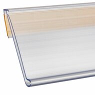 7cm Zelfklevende Prijsrail (39mm) / Transparante Scanrail / Etikethouder / Data Strip - 15 Graden Leeshoek - type 15PV