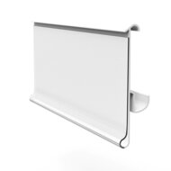 124cm Prijsrails (39mm) voor Tegometal Schappen / Scannerprofiel / Etikethouder / Data Strip - Wit - Hoogte 39mm