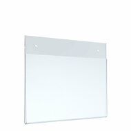 A5 U-houder met 2 boorgaten - Liggend - Transparante Posterhouder / Menukaarthouder - type UB-A5-Liggend 