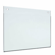 A6 U-houder met 2 boorgaten - Liggend - Transparante Posterhouder / Menukaarthouder - type UB-A6-Liggend 