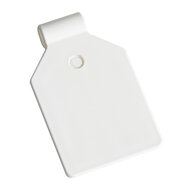 Witte Prijslabel / Scanvaantje / Pendelclip / Prijskaarthanger  - 25 x 25 mm - type: PCL-25W (small-4)