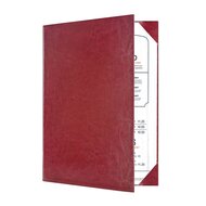 Menumap / Menukaart Mappen - 2x A4 - Rood