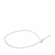 1000 stuks  - 125mm Folderkoord met Bolletjes / Labelhanger - Kunststof Transparant