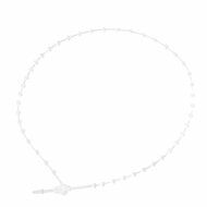 1000 stuks  - 225mm Folderkoord met Bolletjes / Labelhanger - Kunststof Transparant