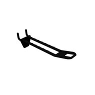 Perfowand Blisterhaak - 10 cm - Dubbel - Zwart - Kunststof Gaatjeswand Displayhaak