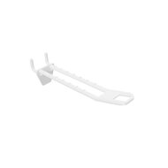 Perfowand Blisterhaak - 10 cm - Dubbel - Wit - Kunststof Gaatjeswand Displayhaak