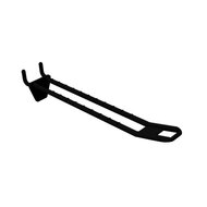 Perfowand Blisterhaak - 15 cm - Dubbel - Zwart - Kunststof Gaatjeswand Displayhaak