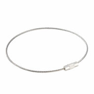 100 stuks - 220mm - Staaldraad Labelhanger - Kabelsluitring met Schroefsluiting - Zilver