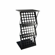 Opvouwbare Beursbalie + Brochurehouder / Lessenaar - Zwart -  6x A4 - Type S-0919