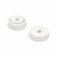 Witte Kartelmoer / Kunststof M4 Moer 