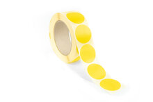 40mm - Ronde Signaaletiketten / Markeringspunten - Rol van 1000 stuks - Geel