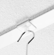 100 stuks - Ophanghaakjes voor Systeemplafond / Plafondclip - Wit - type PH-12