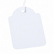 1.000 stuks - 45x65mm - Witte Kartonnen Labels met koordje / Hangetiketten