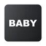 Zwart Pictogram Deurbordje / Toiletbordje / Infobord - 10 x 10 cm - Zelfklevend - type: Baby