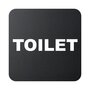 Zwart Pictogram Deurbordje / Toiletbordje / Infobord - 10 x 10 cm - Zelfklevend - type: Toilet