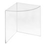 150 x 150 x 200 mm - 1/4 Cirkel Acrylglas Productstandaard / Display - Transparant