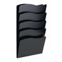 Zwarte Brochurehouder / Folderhouder - Wand 5 x A4