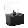 Zwarte Donatiebox met A6 Posterhouder / Suggestiebox / Idee&euml;nbus - Type DSE-A6