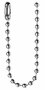 5cm Kogelketting met sluiting / kogeldiameter 2,4mm - Chroom
