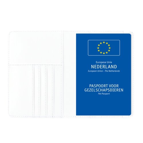 Dierenpaspoort Hoesje / 11,7 x 16,5 cm Houder voor een Europees Dierenpaspoort - D1 - Wit