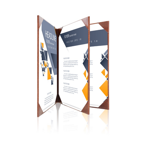 Documentenmap / Aktemap - 4x A4 - Donkerbruin