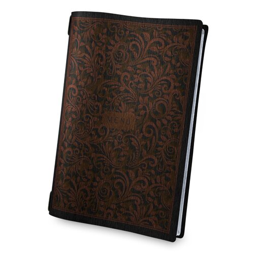 Menumap / Menukaart Mappen - Type: ECO-Black-Bronze-Barok - A4