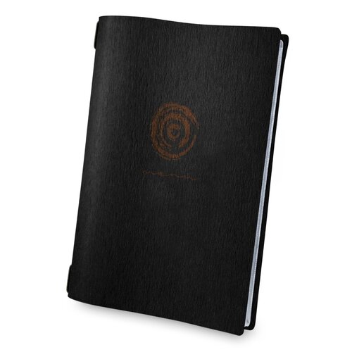 Menumap / Menukaart Mappen - Type: ECO-Black-Bronze-Circle - A4