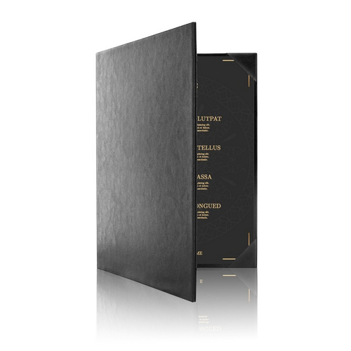 Menumap / Menukaart Mappen - 2x A5 - Zwart