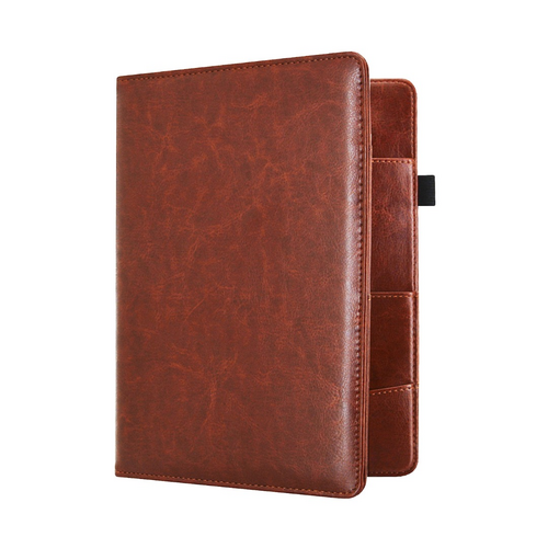 Reispapieren Hoesje / 17 x 23 cm Reisdocumenten Mapje / Organizer - R4 - Donkerbruin