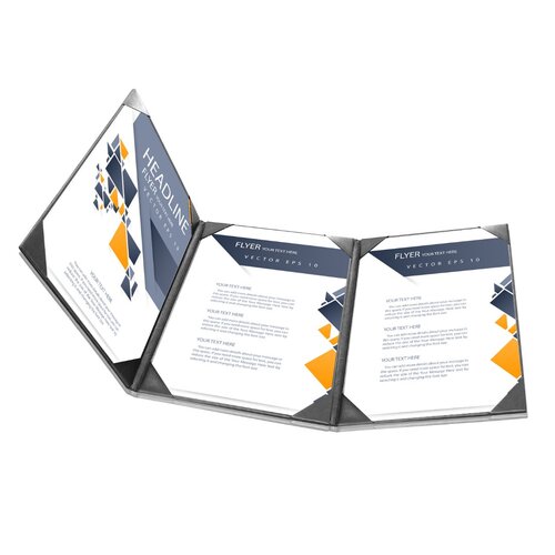 Presentatiemap / Showmap / Offertemap - 3x A4 - Zwart