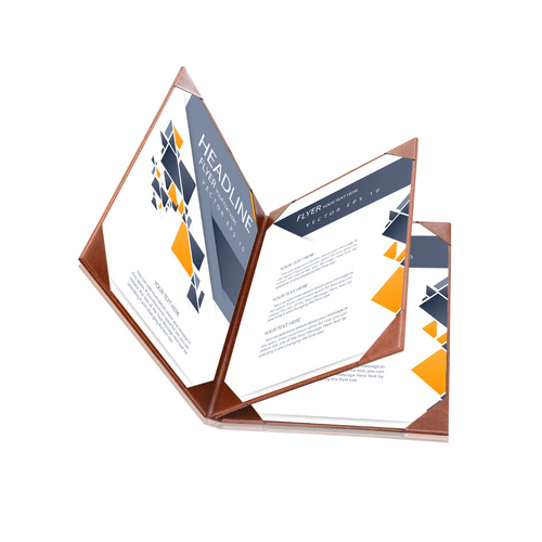 Presentatiemap / Showmap / Offertemap - 4x A4 - Donkerbruin