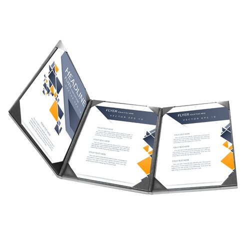 Presentatiemap / Showmap / Offertemap - 3x A5 - Zwart