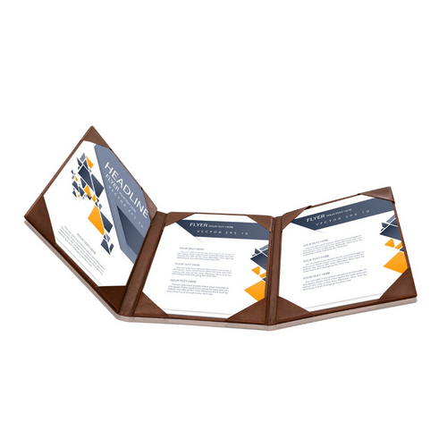 Presentatiemap / Showmap / Offertemap - 3x A5 - Donkerbruin