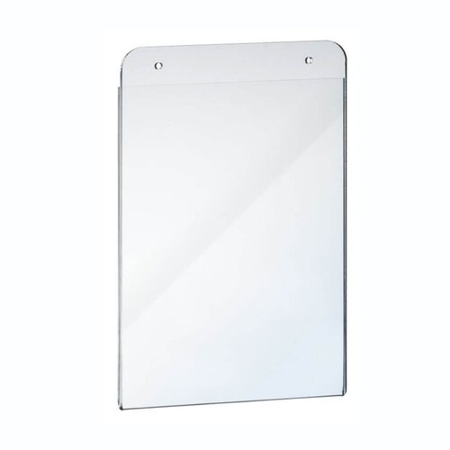 A5 - Transparante Display met 2 boorgaten / Posterhouder / Menukaarthouder / U-houder - type UB-A5 (Staand)