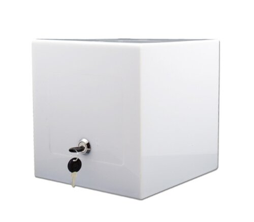 Witte Kubus Donatiebox / Stembus / Ideeënbus - Met Slot - Type DSE-20