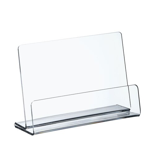 OP=OP - A7 Folderhouder / Brochurehouder / Acrylglas L-Standaard - Type: FHL-A7-PM