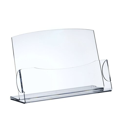 OP=OP - A7 Folderhouder / Brochurehouder / Acrylglas L-Standaard - Type: FLB-A7-PM