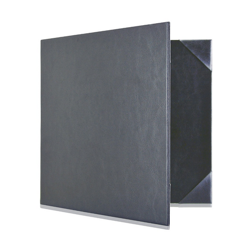 Rapportmap / Diplomamap voor 2 certificaten (Vierkant) - type: 2x-Vierkant - Zwart