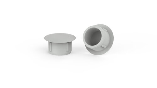 100 stuks - 8mm - Afdekdopjes voor Boorgaten - Ronde Kunststof Afdekkapjes - Lichtgrijs RAL 7035