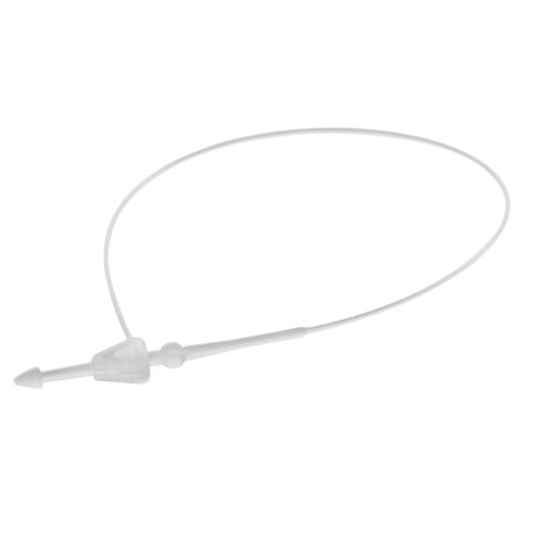 1000 stuks - 75mm Folderkoord / Labelhanger - Kunststof Transparant