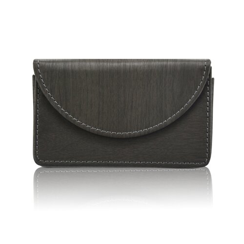 Visitekaarthouder / Business Card Holder - Houtpatroon Zwart