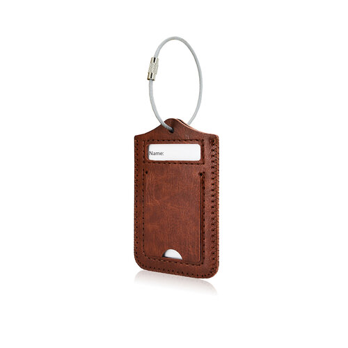 Kofferlabel / Bagagelabel - Donkerbruin