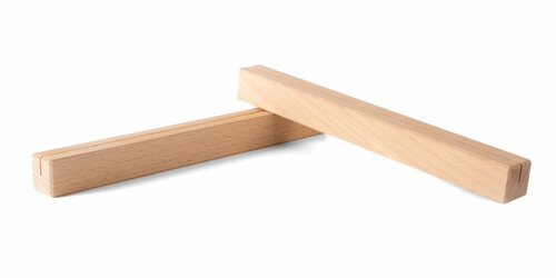 30cm - Houten Houder / Standaard / Menukaarthouder - Type: Smal-Beuken-Onbewerkt